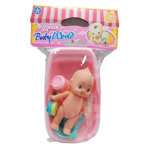 Felisu 샤워 욕조가있는 아기 욕조 동물 인형 목욕 세트 어린이 놀이 집 물 장난감