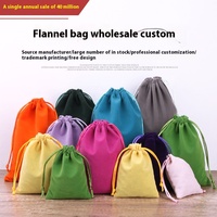 Tas Penyimpanan Perhiasan, Headset, Power Bank, dan Ponsel dengan Tali Serut dan Pegangan Flanel, Pasokan Langsung Pabrik, Ukuran 5x7cm, Tas Belanja/Hadiah