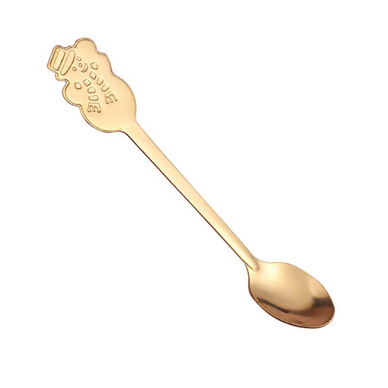 Gold spoon-snowman