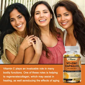 Viên nang vitamin C 60 miếng hỗ trợ nâng ngực kẽm 20mg Viên nang ketogen cho sức khỏe làn da
