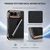 Nouvel étui de protection d'écran pliable pour iPhone DUO, coque en cuir PU de luxe avec étui de protection pour stylo pour Samsung ZFold8 Ultra