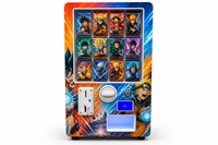 Distributore Automatico ZDYS con Dispenser di Carte, Pagamento con Monete e QR, Dimensioni Compatte 30x43x57cm, in Acciaio, Vetro e PVC per Vendita al Dettaglio