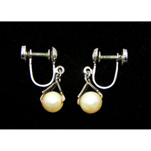 Orecchini pendenti con perla in argento Sterling 925 - Product Image 1