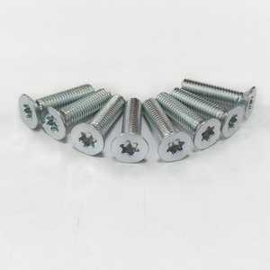 Tornillos para máquina M8.0 x 20 mm de cabeza plana, chapados en zinc CR3+, tornillo para metal, acero al carbono C1022, Homn Reen - Product Image 3