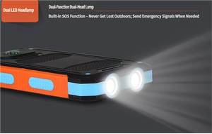 Batterie Externe Solaire Transfrontalière 10000mAh Grande Capacité Étanche avec Boussole et Sortie 10W Style Industriel - Product Image 4