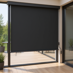 Persiana Enrollable Exterior de 63x98.4 Pulgadas, Color Antracita, Diseño Minimalista, Instalación Exterior, Material Textil - Product Image 2