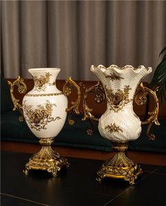 European Luxury Ceramic & Porcelain <b>Vase</b> Stereoscopic <b>Resin</b> with Wobble Plate - Product Image 2