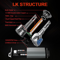 Kit de conversion de phares LED haute puissance NAOEVO 400W 40000LM 6500K 12V IP68 étanche, ajustement universel 360° H4/H11 pour voiture