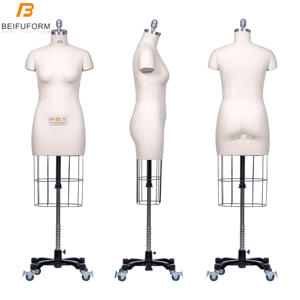 Beifuform <span class=keywords><strong>professionnel</strong></span> <span class=keywords><strong>couture</strong></span> <span class=keywords><strong>Mannequin</strong></span> toile tissu demi-corps <span class=keywords><strong>Mannequin</strong></span> taille américaine 10S <span class=keywords><strong>mannequin</strong></span> créateur de mode robe forme - Product Image 2
