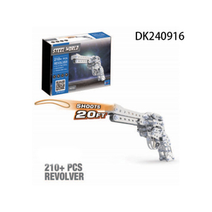 214 pièces DIY modèle pistolet jouet pistolets jouet <span class=keywords><strong>Revolver</strong></span> en métal avec 50 pièces élastiques - Product Image 4