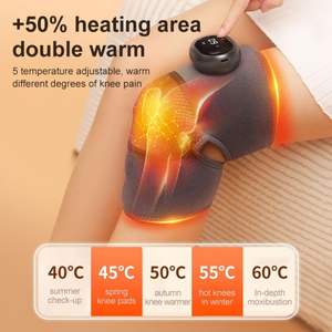 Fascia Riscaldante Wireless per Ginocchia con Massaggiatore Vibrante per Alleviare lo Stress, Cuscinetto per Spalle e Ginocchia per Massaggi - Product Image 2