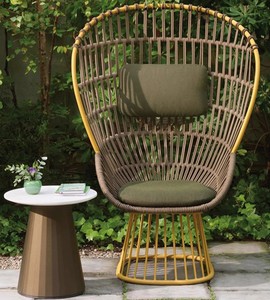 Chaise <span class=keywords><strong>de</strong></span> <span class=keywords><strong>jardin</strong></span> en rotin faite à la main, petite, pour balcon, extérieur, design moderne, durable, créative, pour <span class=keywords><strong>salon</strong></span> - Product Image 2