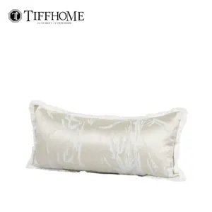 Tiff ev özel etiket 30*60cm organik kremalı-beyaz dokulu makrome ev dekor için koltuk minderi kapak