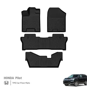 Tapete automotivo TPE para Honda Pilot, tapete luxuoso para pés e pés, proteção contra todas as intempéries, para piso de carro