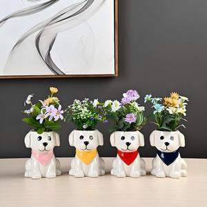 MSH Vente en gros de pots à fleurs en céramique en forme de <span class=keywords><strong>petit</strong></span> <span class=keywords><strong>chien</strong></span> pour plantes vertes, cadeau d'anniversaire pour garçon - Product Image 3