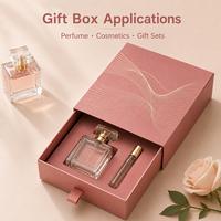 Boîte cadeau de parfum de 50 ml haut de gamme, personnalisable avec logo, recyclable, emballage cosmétique artisanal, boîte à parfum avec tiroir
