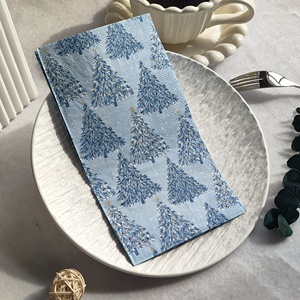 ผ้าเช็ดปากพิมพ์ลายแบบกำหนดเอง สีดำ แดง เขียว ลายอักษรย่อ สำหรับงานแต่งงาน ผ้าเช็ดปากกระดาษส่วนตัว - Product Image 5