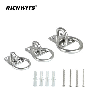 Loquet de porte carré en acier inoxydable 304/316 avec plaque de fixation, vis de base, boucle de sécurité pour voile d'ombrage, accessoires de quincaillerie marine - Product Image 2