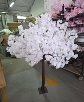 Arbre artificiel durable en fleurs de cerisier, fleurs blanches, arbre en fleurs de cerisier en soie pour la décoration de mariage