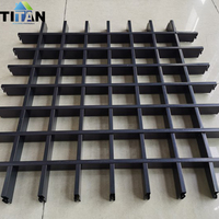 Plafonds à grille en aluminium Grille métallique à cellules ouvertes Plafond suspendu pour centre commercial moderne Supermarché
