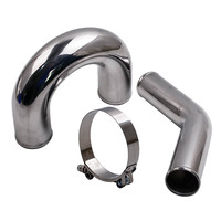 Kit de Tuberías de Aluminio para Intercooler Universal de 3.0 Pulgadas y 8 Piezas de la Marca MaXpeedingrods, Mangueras Azules