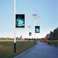 Lampe de rue TOPLED P3.076 avec écran LED extérieur couleur pleine, double écran LED, panneau publicitaire