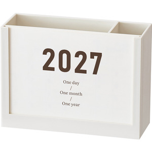 2027 Weekly Planner Desk Calendar Pen Holder Plastic Square Design With Customizable Notes And Organizer For Office Or Home Use - Product Image 5