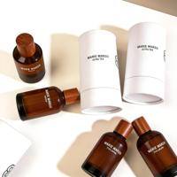 Emballage de parfum vide en ambre de luxe, 30 ml, 50 ml, 100 ml, flacon de parfum en verre en forme de cylindre personnalisé avec emballage complet