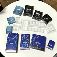 Boîte en carton personnalisée à double fente avec processus holographique et pelliculage brillant pour l'emballage de sets de flacons de 3 ml et 10 ml