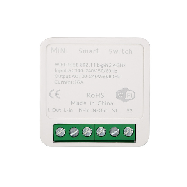 RY 16a Mini Smart Wifi Diy Switch Supports 2 Way Control,Smart Home Automation Module Works With Home Smart Life App