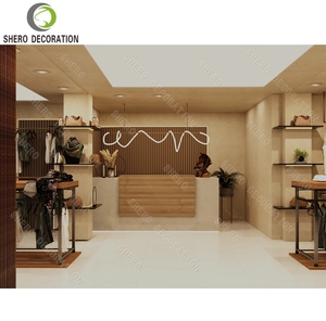 Fashion Lady Clothing Shops Interior Design Retail Display Counter Customized Clothing Display Rack Clothing Shop Furniture - Product Image 1