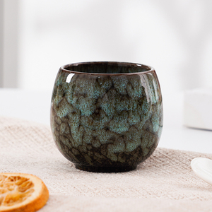 Tazza di <span class=keywords><strong>caffè</strong></span> espresso smaltata reattiva <span class=keywords><strong>vintage</strong></span> in stile giapponese piccola tazza di tè in ceramica - Product Image 5