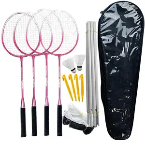 Fabrika doğrudan satış ucuz fiyat badminton raketi seti taşınabilir raketi spor ekipmanı