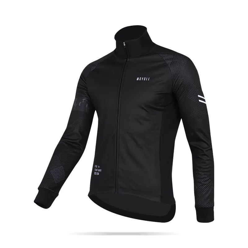 Chaqueta de Ciclismo de manga larga térmica personalizada invierno ciclismo Jersey polar cálido hombres ciclismo chaqueta a prueba de viento