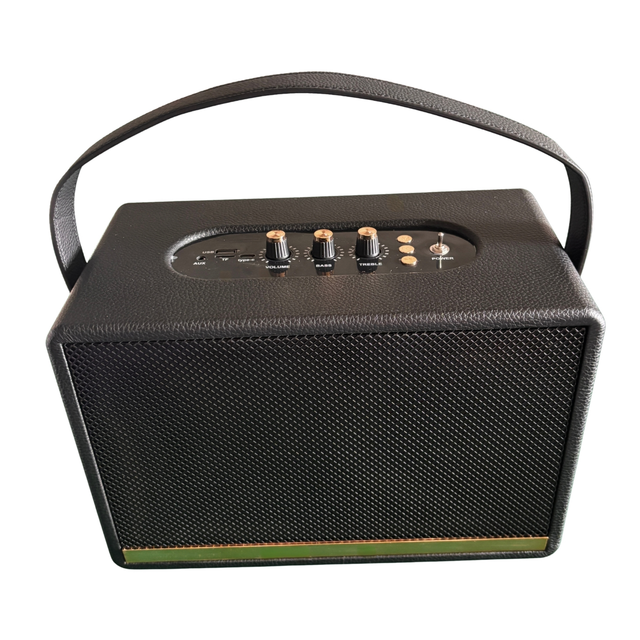Blue Tooth Speaker , Luxury Vintage Leather Wrapped Speaker, DC5V Universal Charging Indoor Outdoor Sound Box