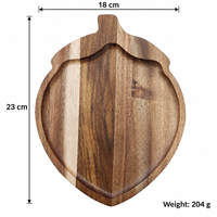 Plateau de service en bois d'acacia pour fruits, biscuits, noix, sushis, bacon – Idéal pour la cuisine et la table – Vente en gros