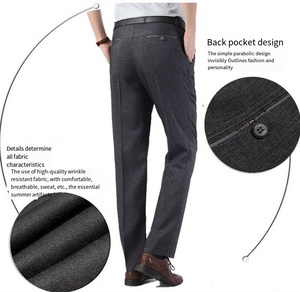 Pantalones informales rectos holgados finos para hombre, pantalones informales para hombre, traje, pantalones informales, precio bajo, venta al por mayor, gran oferta, venta al por mayor, pantalones informales - Product Image 3