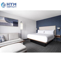 Courtyard-Projekt Eichenholz-Paneel Hotelzimmer-Möbelset Anpassbare Moderne Umweltfreundliche Kommerzielle Möbel für Hotels