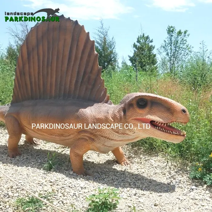 สวนสัตว์อุปกรณ์เคลื่อนไหวขนาดชีวิตไดโนเสาร์ Dimetrodon หุ่นยนต์ขาย