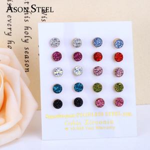 Juego de Aretes de Moda al por Mayor para Niña, Suministros Personalizados para Hacer Aretes, Aretes de Diamantes Coloridos Chapados en Oro - Product Image 5