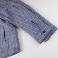 Veste pour homme en coton 100% personnalisable, polyvalente, ample, droite, à fermeture éclair, à carreaux, pour l'hiver