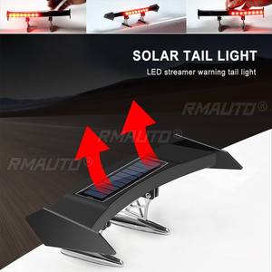 Feu arrière solaire 12V mini universel à LED pour aileron de voiture, clignotant d'avertissement étanche avec capteur, accessoires modifiés - Product Image 1