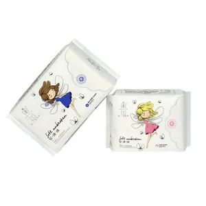 Serviettes hygiéniques biodégradables à base de menthe pour femmes, serviettes hygiéniques en coton biologique pour femmes menstruelles