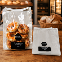 Sacs à pain transparents en CPP avec logo personnalisé, emballage plastique pour boulangerie, pour le stockage et la présentation du pain