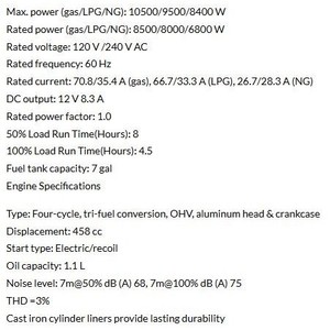 2025 TMG Industrial <b>Gasoline</b> <b>Generators</b> Model TMG-GDI105 - Product Image 3