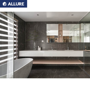 Allure Wood Antique Bamboo <strong>Corner</strong> <strong>Bathroom</strong> Vanity <strong>Unit</strong> Lowes - Product Image 6