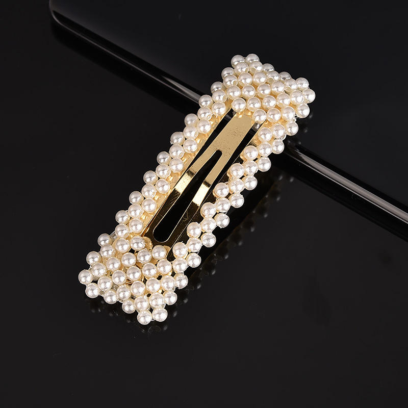 8cm Pearl rectangular gold
