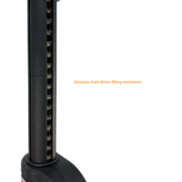 Soporte de iluminación de DJ con manivela para altavoz o uso de iluminación, pata ajustable individual de 30 cm para nivelación