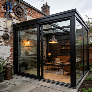 Véranda moderne en aluminium <span class=keywords><strong>4</strong></span> saisons, patio, <span class=keywords><strong>jardin</strong></span> <span class=keywords><strong>avec</strong></span> verre trempé - Product Image 1