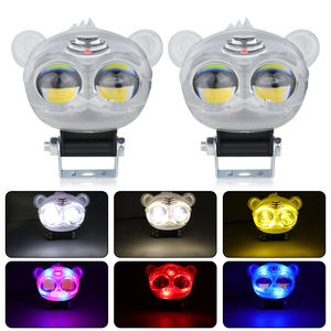 Phare de moto à LED RVB avec design tête de lion, 2 lentilles, modèle MO69, pour éclairage avant et antibrouillard - Product Image 3